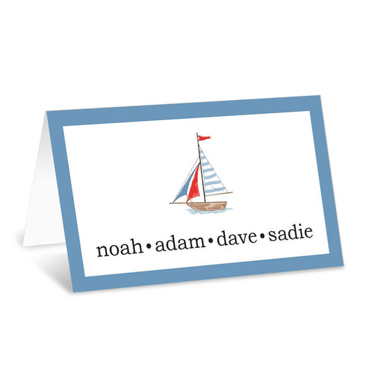 Sailboat Folded Enclosure Cards